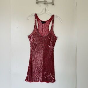 ARDEN B. Red Sequin Backless Dress
